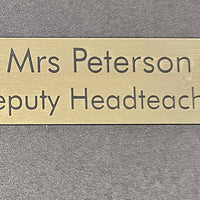 200mm x 50mm Exterior Brushed brass effect sign