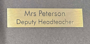 200mm x 50mm Exterior Brushed brass effect sign