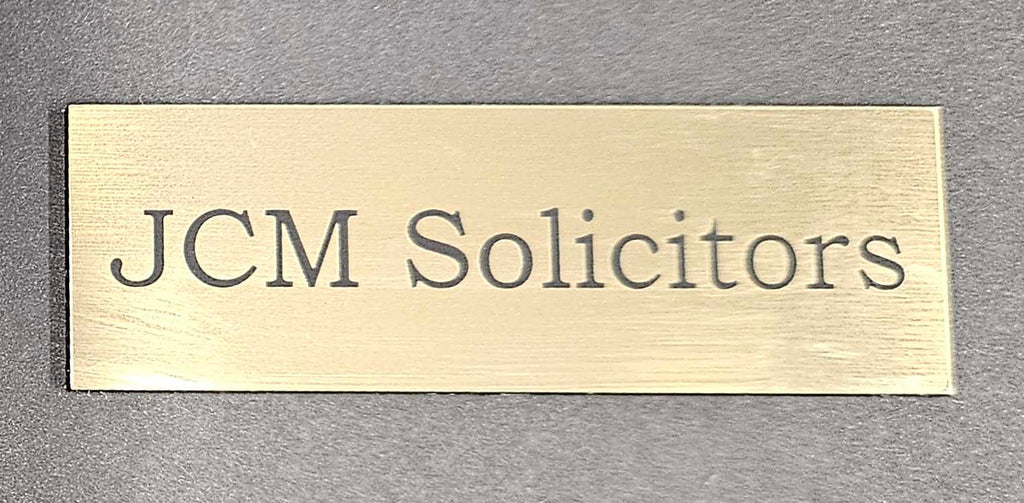 300mm x 100mm Exterior Brushed Brass effect sign