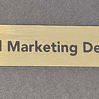 Exterior Grade Metal effect engraved acrylic laminate sign 150mm x 150mm