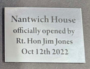 A4 Exterior Brushed steel effect sign