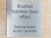 External Brushed Stainlee Steel Acrylic Laminate