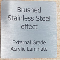 External Brushed Stainlee Steel Acrylic Laminate