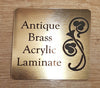 Antique Brass effect acrylic laminate