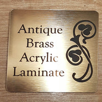 Antique Brass effect acrylic laminate