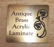 Antique Brass effect acrylic laminate