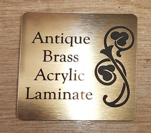 Antique Brass effect acrylic laminate