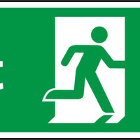 Exit Running Man and Arrow Down Sign