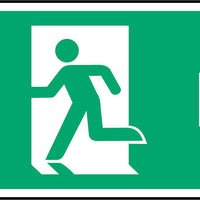 Exit Running Man and Arrow Down Left Sign