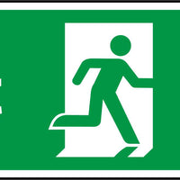 Exit Running Man and Arrow Down Right Sign