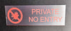 250mm x50mm Exterior Brushed steel effect sign