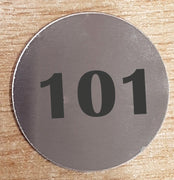 Engraved 50mm Brushed Stainless Steel Disc