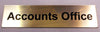 Engraved Acrylic Laminate Accounts Office Door Sign