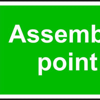 Assembly Point with Arrow Right Sign