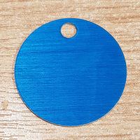 Engraved 35mm Blue Aluminium Disc