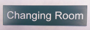 Engraved Acrylic Laminate Changing Room Door Sign