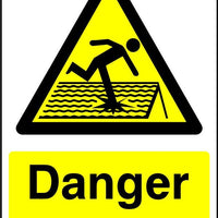 Danger fragile roof safety sign