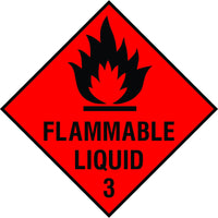 Flammable Liquid 3 diamond sign