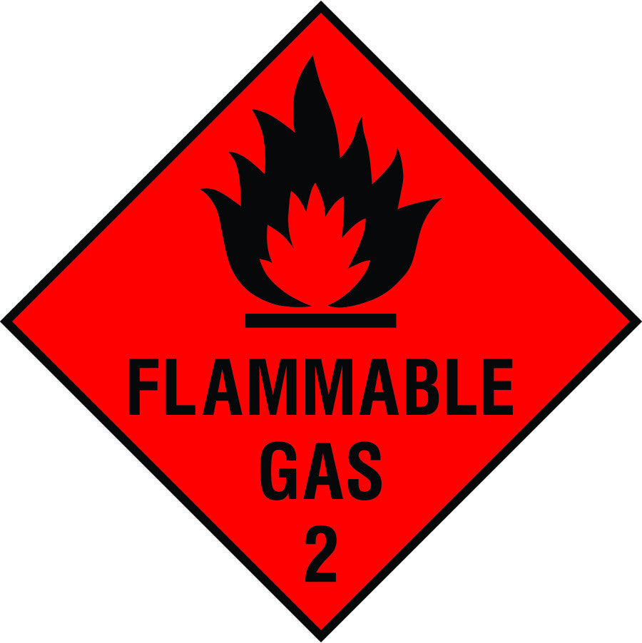 Flammable Gas 2 diamond sign