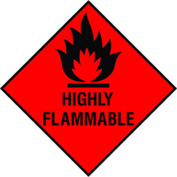 Highly Flammable diamond sign