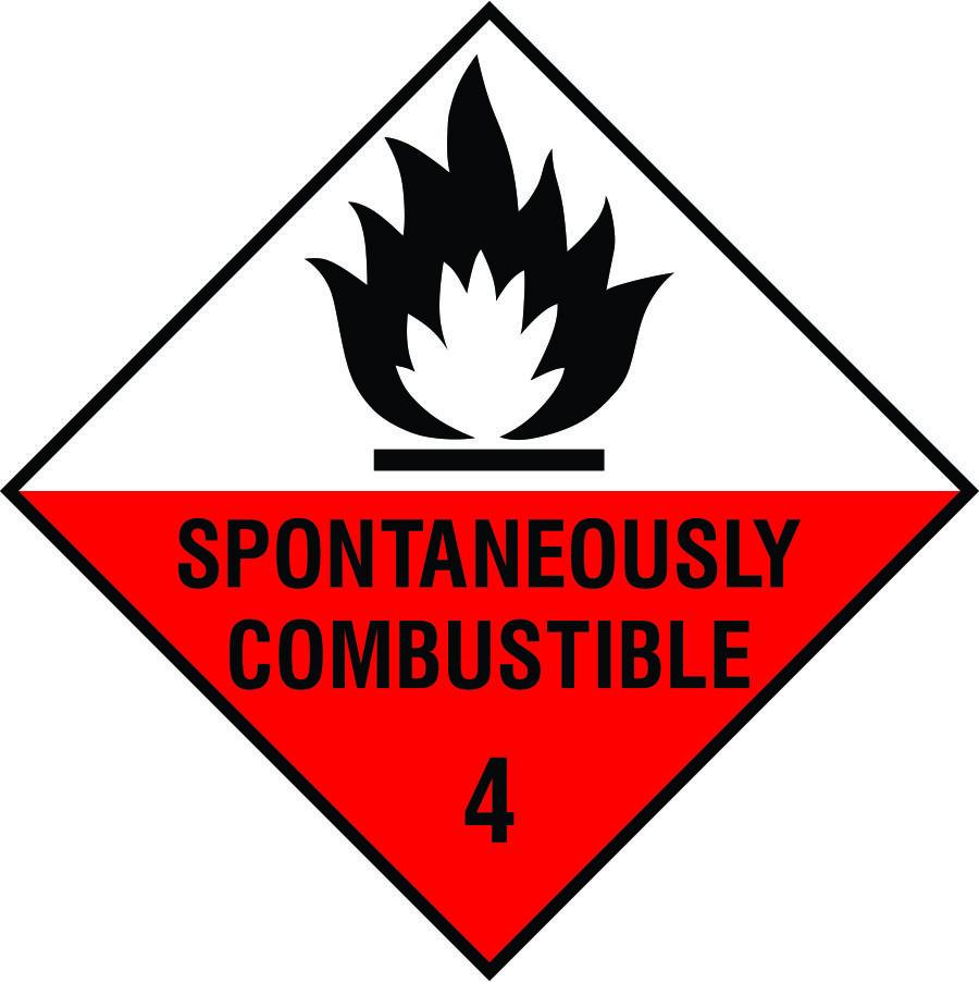 Spontaneously Combustible 4 diamond sign