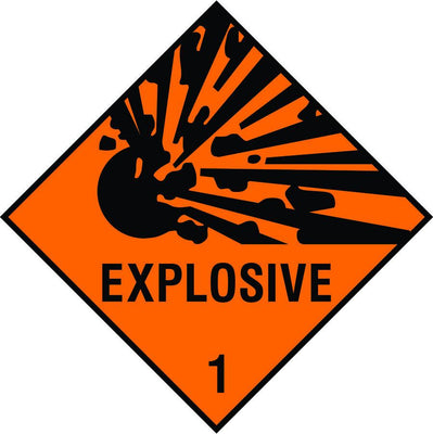 Explosive 1 diamond sign