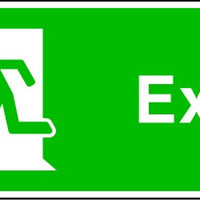 Exit Running Man Left Sign