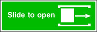 Right Slide To Open Emergency Escape Sign