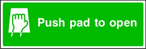 Push Pad To Open Fire Exit Sign