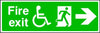 DDA Fire Exit Arrow Right Sign