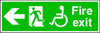 DDA Fire Exit Arrow Left Sign