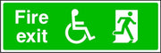 DDA Fire Exit with Wheelchair and Running Man Sign
