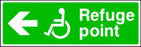 DDA Refuge Point Arrow Left Sign