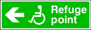 DDA Refuge Point Arrow Left Sign