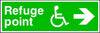 DDA Refuge Point Arrow Right Sign