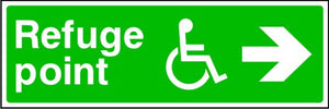 DDA Refuge Point Arrow Right Sign