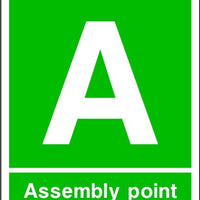 Assembly Point A Fire Escape Sign