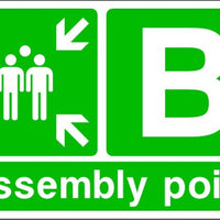 Assembly Point B Emergency Escape Sign