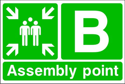 Assembly Point B Emergency Escape Sign