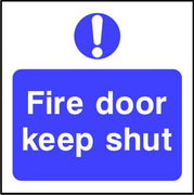 Fire door keep shut safety sign