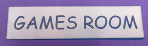 Engraved Acrylic Laminate Games Room Door Sign