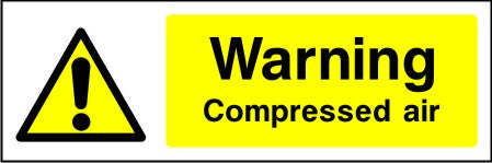 Warning Compressed air safety sign | SK Signs & Labels