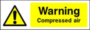 Warning Compressed air safety sign