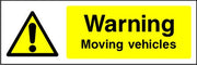Warning Moving vehicles safety sign