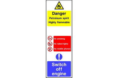 Danger Petroleum Spirit safety sign