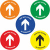 One way system in operation Floor Sign