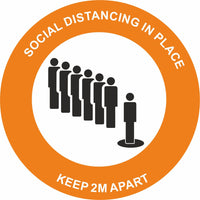 Social Distancing in place Keep 2m apart Floor Sign