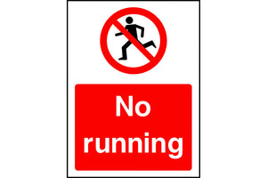 No Running safety sign