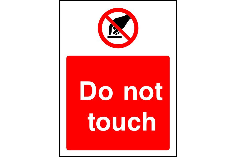 Do not touch safety sign