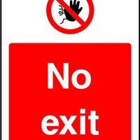No Exit prohibition sign